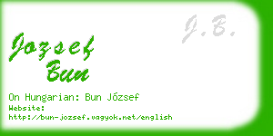 jozsef bun business card